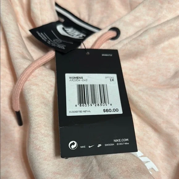 NWT Women’s Light Pink Nike Hoodie - Picture 3 of 3
